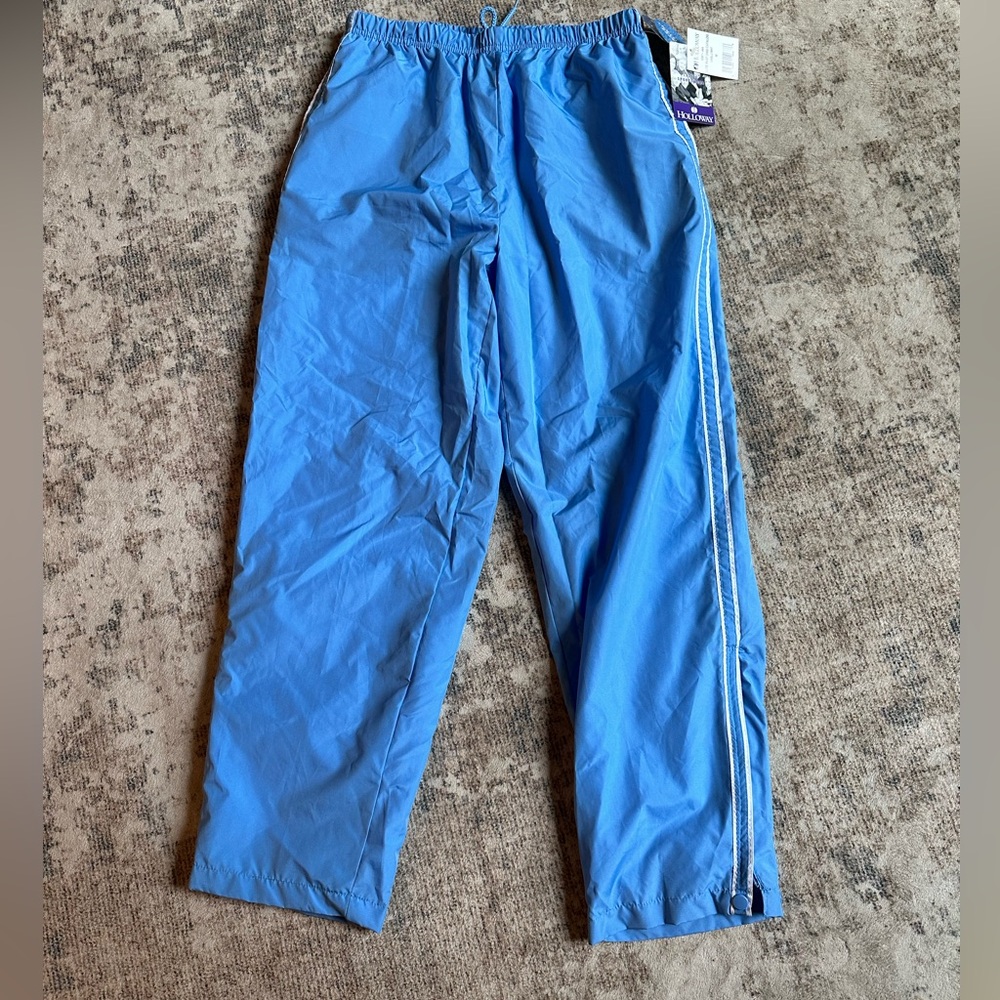 Holloway Athletic Track Pant Size Medium Light Blue White Stripe Y2K Windbreaker - Picture 2 of 7